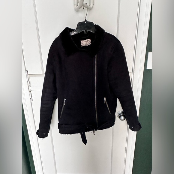 MANGUUN Moto Faux Suede Jacket - Picture 4 of 4